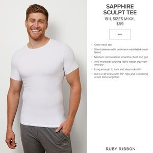 NWOT Retired Ruby Ribbon men’s sculpting tee Size Large